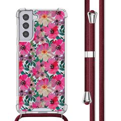 imoshion Coque Design avec cordon Samsung Galaxy S21 Plus - Flower Water