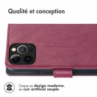 imoshion Étui de télephone portefeuille Apple iPhone 12 (Pro) - Bordeaux