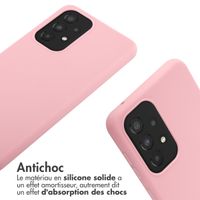 imoshion Coque en silicone avec cordon Samsung Galaxy A33 - Rose