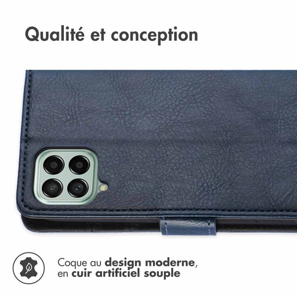 imoshion Étui de téléphone portefeuille Luxe Samsung Galaxy M53 - Bleu foncé