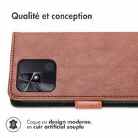 imoshion Étui de télephone portefeuille de luxe Xiaomi Redmi 10C - Marron