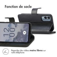 imoshion Étui de téléphone portefeuille Luxe Nokia X30 - Noir