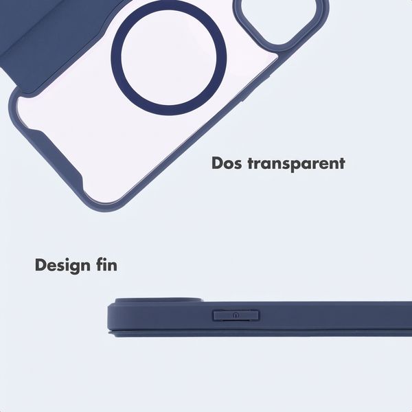 imoshion Bookcase transparente avec MagSafe Apple iPhone 15 - Bleu