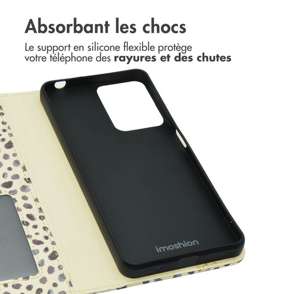 imoshion Étui de télephone portefeuille Design Motorola Moto G04 / G24 - Black And White Dots