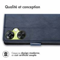 imoshion Étui de téléphone portefeuille Luxe OnePlus Nord CE 3 / CE 3 Lite - Bleu foncé