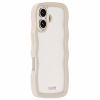 Holdit Coque Wavy Apple iPhone 16 - Transparent / Light Beige