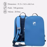 imoshion Sac à dos Hermétique et Étanche 20L - Grand - Bleu doux