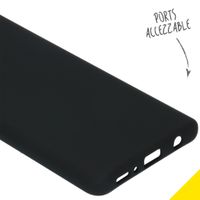 Accezz Coque Liquid Silicone Samsung Galaxy A41 - Noir