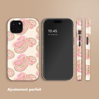 Selencia Coque arrière Vivid Apple iPhone 15 - Paisley Blush