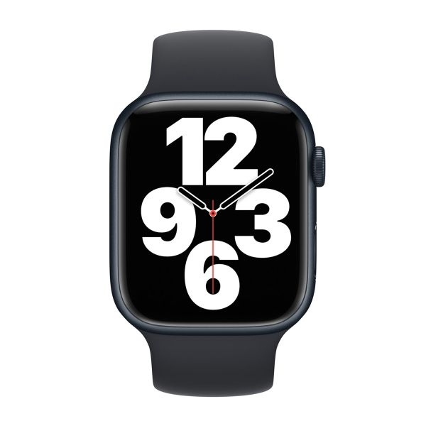 Apple Bracelet Boucle unique en Silicone Apple Watch | 44/45/46/49 mm - Taille 9 - Midnight