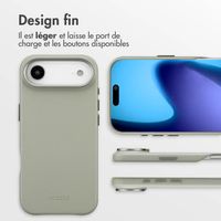 Accezz Coque arrière en cuir avec MagSafe Apple iPhone Air - Light Grey