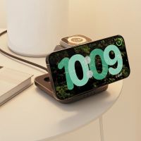 Zens Nightstand Charger Pro 2 next gen - Chargeur sans fil pour téléphone / earbuds / Apple Watch - MagSafe et Qi2 - Noir