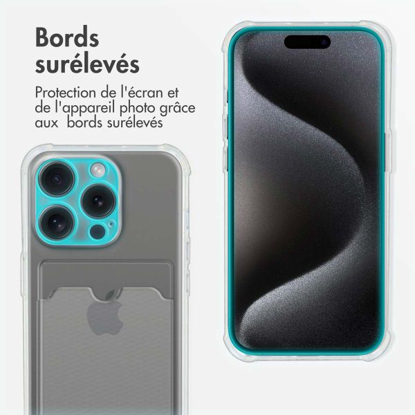 imoshion Coque silicone avec support de passe Apple iPhone 15 Pro - Transparent