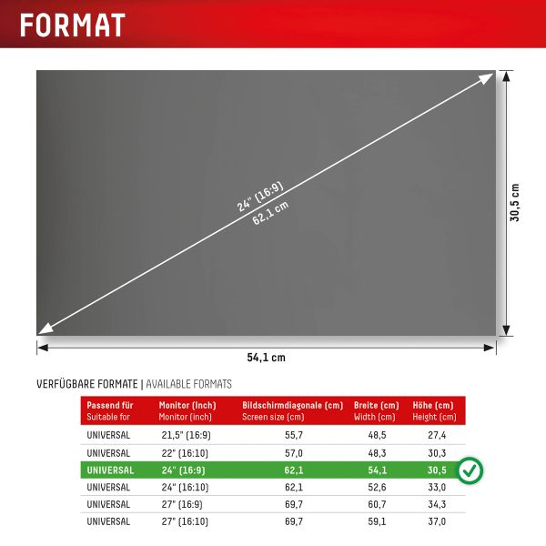 Displex Protection d'écran magnetique Privacy Safe Desktop 24 pouces - Universel - 16:9