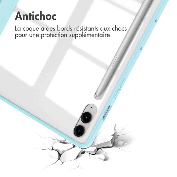 imoshion Coque tablette rigide Trifold Samsung Tab S10 Plus / Tab S9 FE Plus / Tab S9 Plus 12.4 pouces - Bleu clair