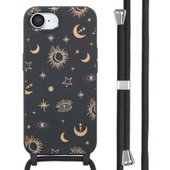 imoshion Coque design en silicone avec cordon iPhone 16e - Sky Black