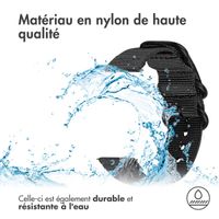 imoshion Bracelet en nylon - Connexion universelle de 22 mm - Noir