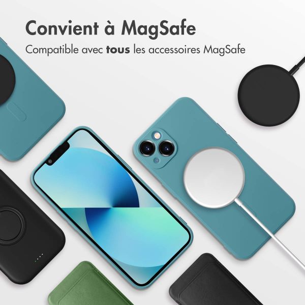 imoshion Coque Couleur avec MagSafe Apple iPhone 13 - Smoke Green