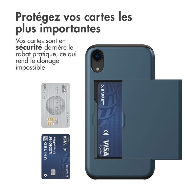 imoshion Coque arrière avec porte-cartes Apple iPhone Xr - Bleu foncé