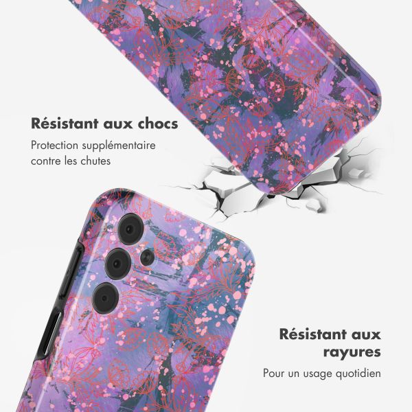 Selencia Coque arrière Vivid Samsung Galaxy A15 (5G) - Fresh Paint Flower Orange