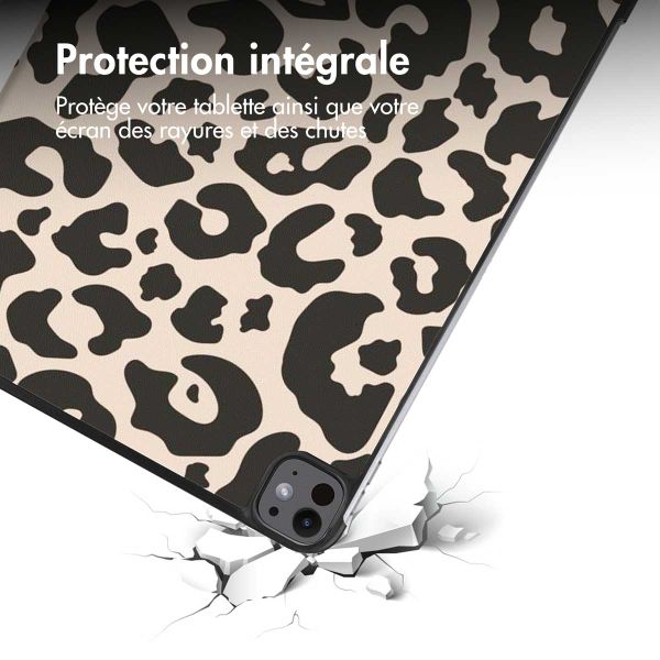 imoshion Coque tablette Design Trifold Apple iPad Pro 13 (2024) M4 - Leopard