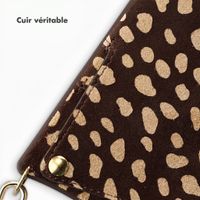 Selencia Nova coque arrière en cuir véritable avec porte-cartes Apple iPhone 17 Pro Max - Fawn Chic