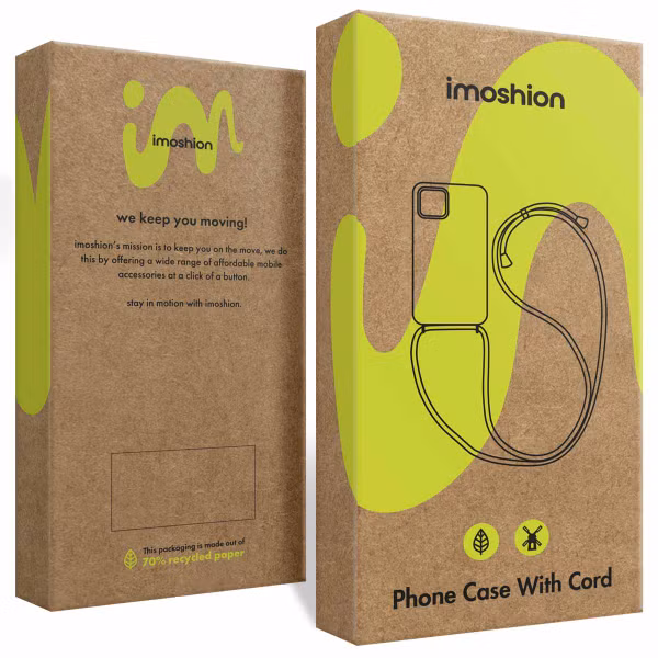 imoshion Coque arrière transparente avec cordon Samsung Galaxy A42 - Noir