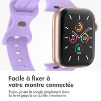 imoshion Bracelet en silicone⁺ Apple Watch Series 1 á 10 / SE / Ultra (2) (44/45/46/49 mm) - Lilas - Taille M/L