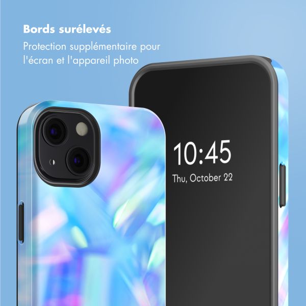 Selencia Coque arrière Vivid Tough avec MagSafe iPhone 13 - Holographic Blue Dream