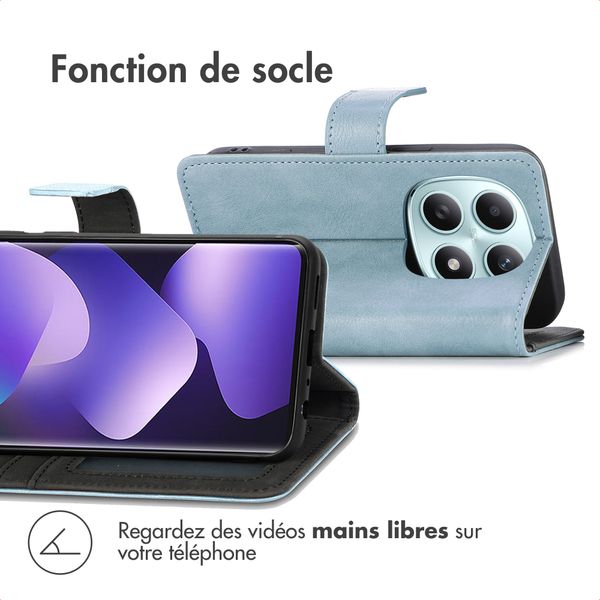 imoshion Étui de télephone portefeuille Xiaomi Redmi Note 15 (5G) - Bleu clair
