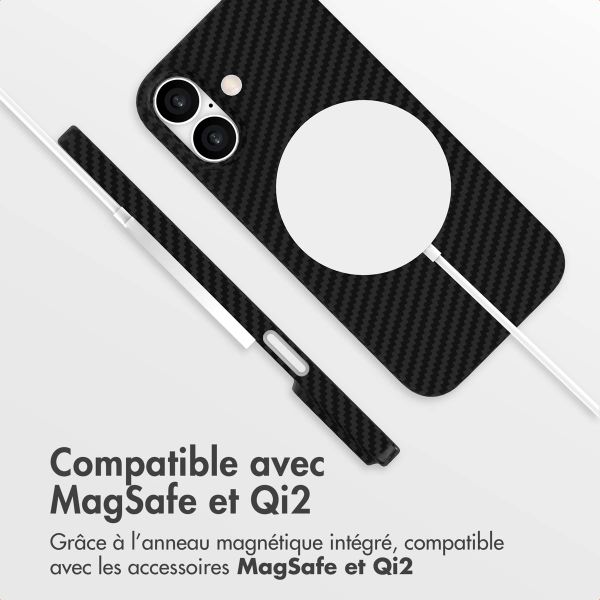 Accezz Coque Kevlar MagSafe Apple iPhone 16 - Noir