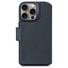 Decoded Portefeuille détachable 2 en 1 en cuir MagSafe iPhone 16 Pro - Navy