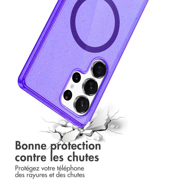 imoshion Coque Pailletée avec MagSafe Samsung Galaxy S24 Ultra - Paillettes Violet