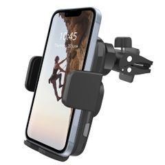 Accezz Support de téléphone pour voiture Samsung Galaxy S10 - Chargeur sans fil - Grille d'aération - Noir