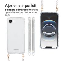 imoshion Coque avec dragonne + bracelet Apple iPhone 16e - Perles Cœurs