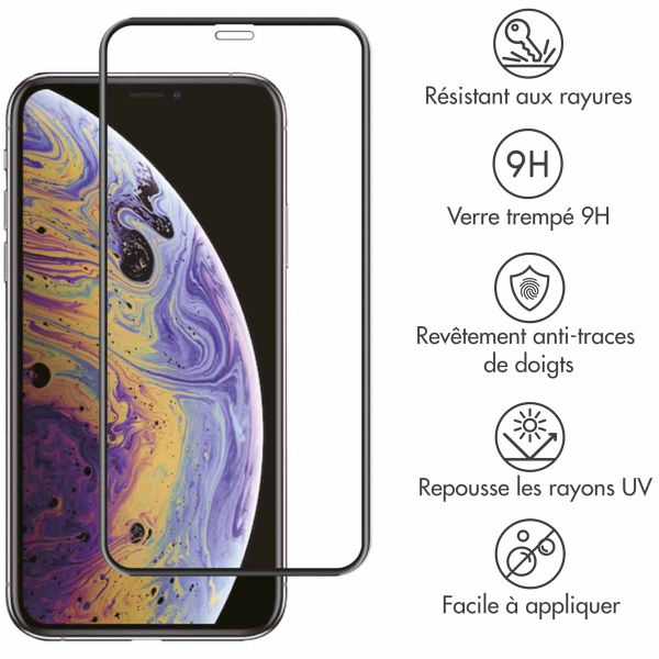 Accezz Protection d'écran en verre trempé Full Cover iPhone 11 Pro Max / Xs Max