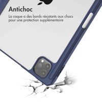 imoshion Coque tablette rigide Trifold Apple iPad Pro 11 (2022 / 2021 / 2020 / 2018) - Bleu foncé