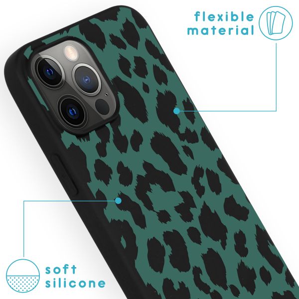 imoshion Coque Design Apple iPhone 13 Pro Max - Léopard - Noir / Vert