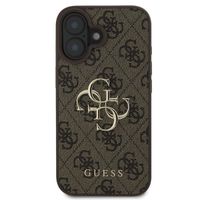 Guess Coque 4G Metal Logo Backcover Apple iPhone 16 - Marron