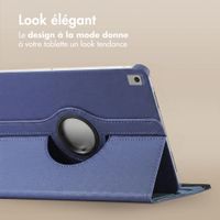 imoshion Coque tablette rotatif à 360° Apple iPad 9 (2021) 10.2 pouces / iPad 8 (2020) 10.2 pouces / iPad 7 (2019) 10.2 pouces - Bleu foncé