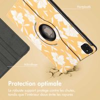 imoshion Coque tablette Design rotatif à 360° iPad Pro 11 (2018/2020/2021/2022) - Yellow Flowers