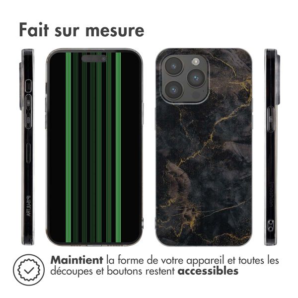 imoshion Coque Design Apple iPhone 15 Pro Max - Black Marble Transparent