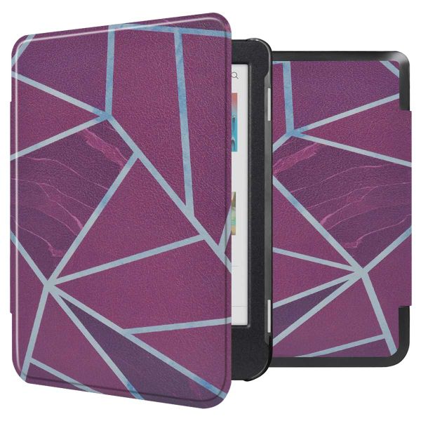 imoshion Design Slim Hard Sleepcover Kobo Clara Colour / Kobo Clara BW - Bordeaux Graphic