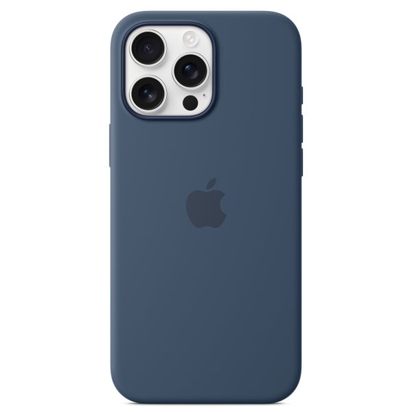 Apple Coque en silicone MagSafe iPhone 16 Pro Max - Denim