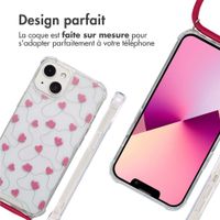 imoshion Coque Design avec cordon Apple iPhone 13 - Dusty Rose Connected Hearts