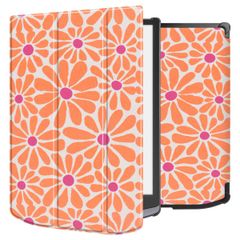 imoshion Design Trifold Hard Sleepcover Pocketbook InkPad X Pro - Orange Flowers Connect