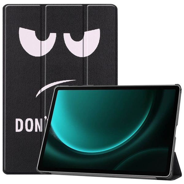 imoshion Coque tablette Design Trifold Samsung Tab S10 Plus / Tab S9 Plus / Tab S9 FE Plus - Don't touch