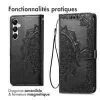 imoshion Etui de téléphone portefeuille Mandala Samsung Galaxy A35 - Noir