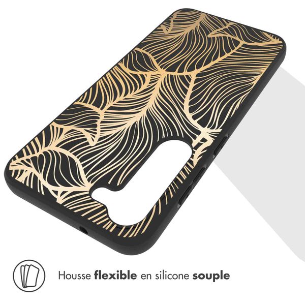 imoshion Coque Design Samsung Galaxy S23 - Feuilles / Noir