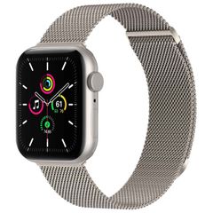 imoshion Bracelet magnétique milanais Apple Watch Series 1 - 11 / SE / Ultra (44/45/46/49 mm) - Taille M - Starlight